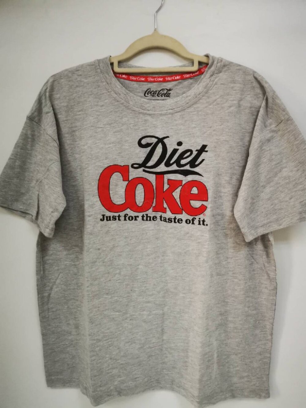 Diet Coke T-shirt Summer Gray Breathable Short Sleeve Trendy Top